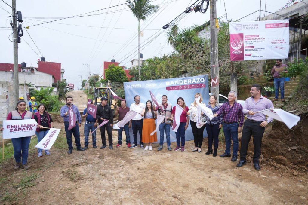 Ayuntamiento de Emiliano Zapata inicia rehabilitación de calle en colonia Perseverancia